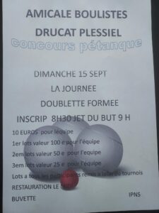 Lire la suite à propos de l’article Concours de pétanque de l’amicale Boulistes